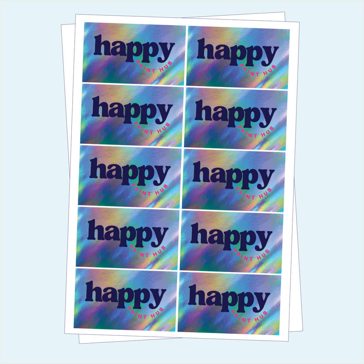Rectangle Sticker Labels - Holographic | Sheets