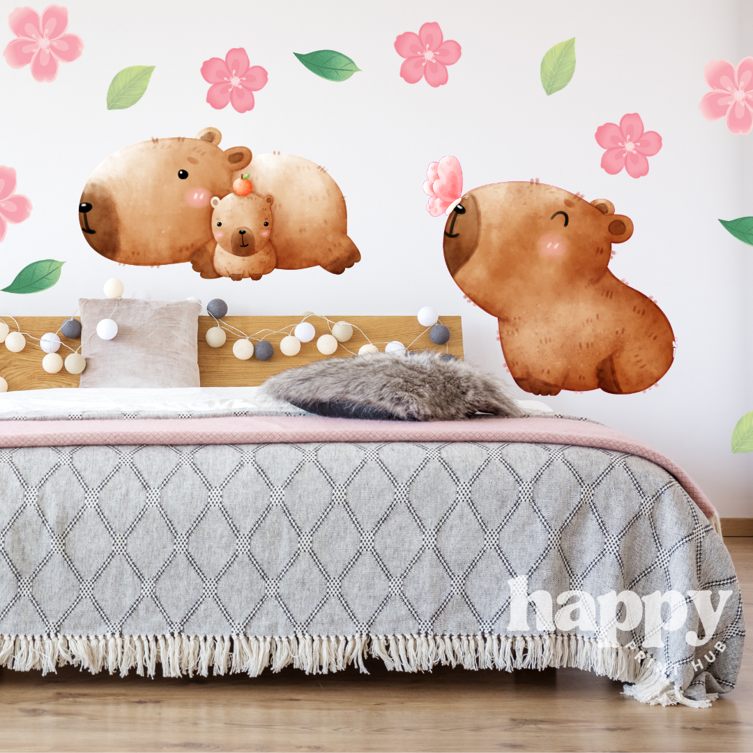 Capybara Removable Wall Decal Set