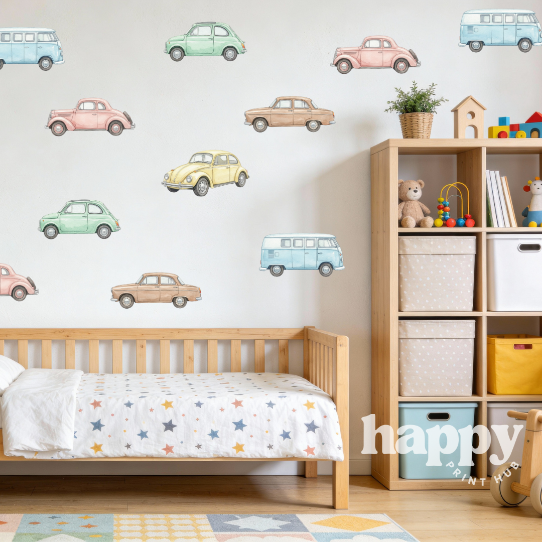Vintage Cars Wall Decals