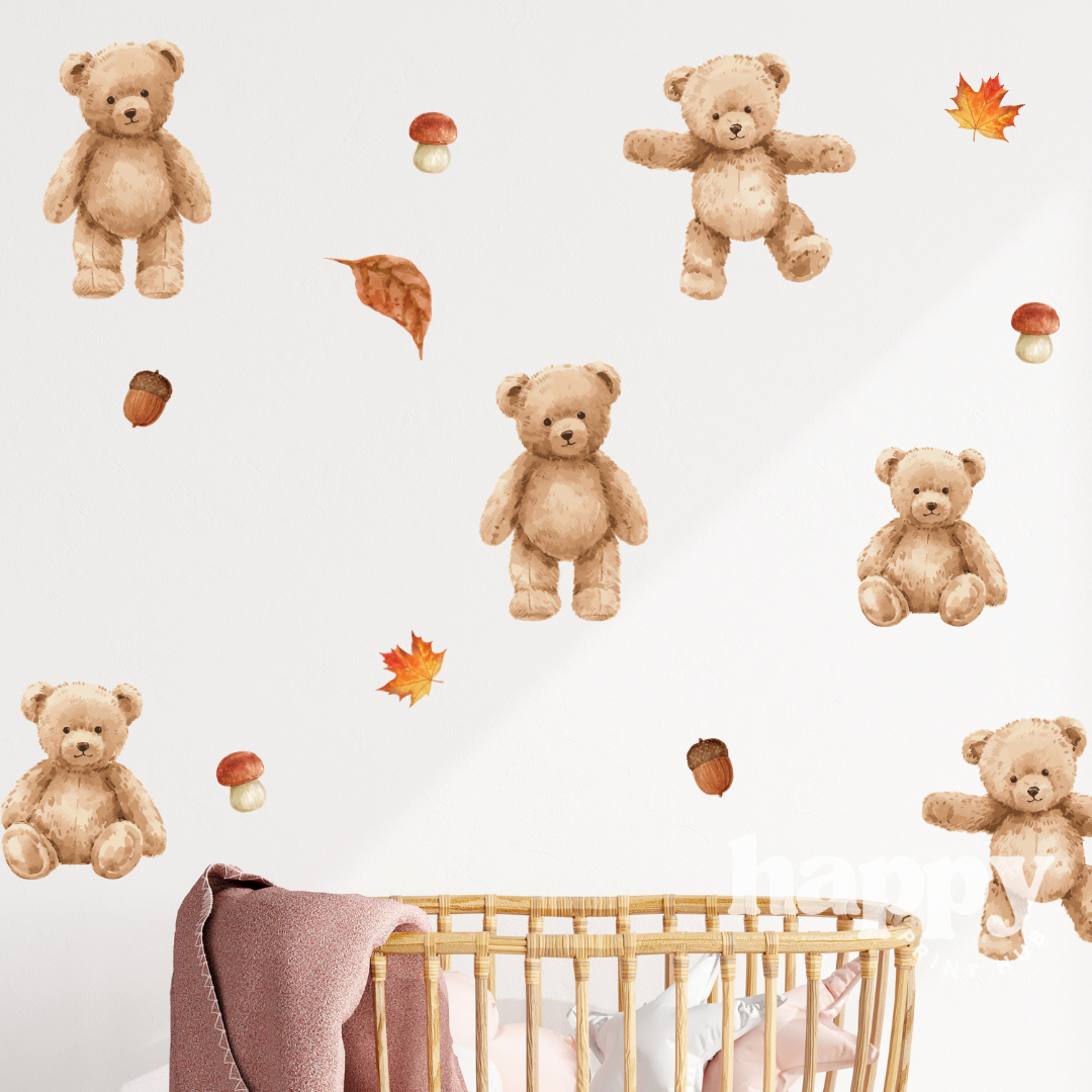 Autumn Bears Wall Decals