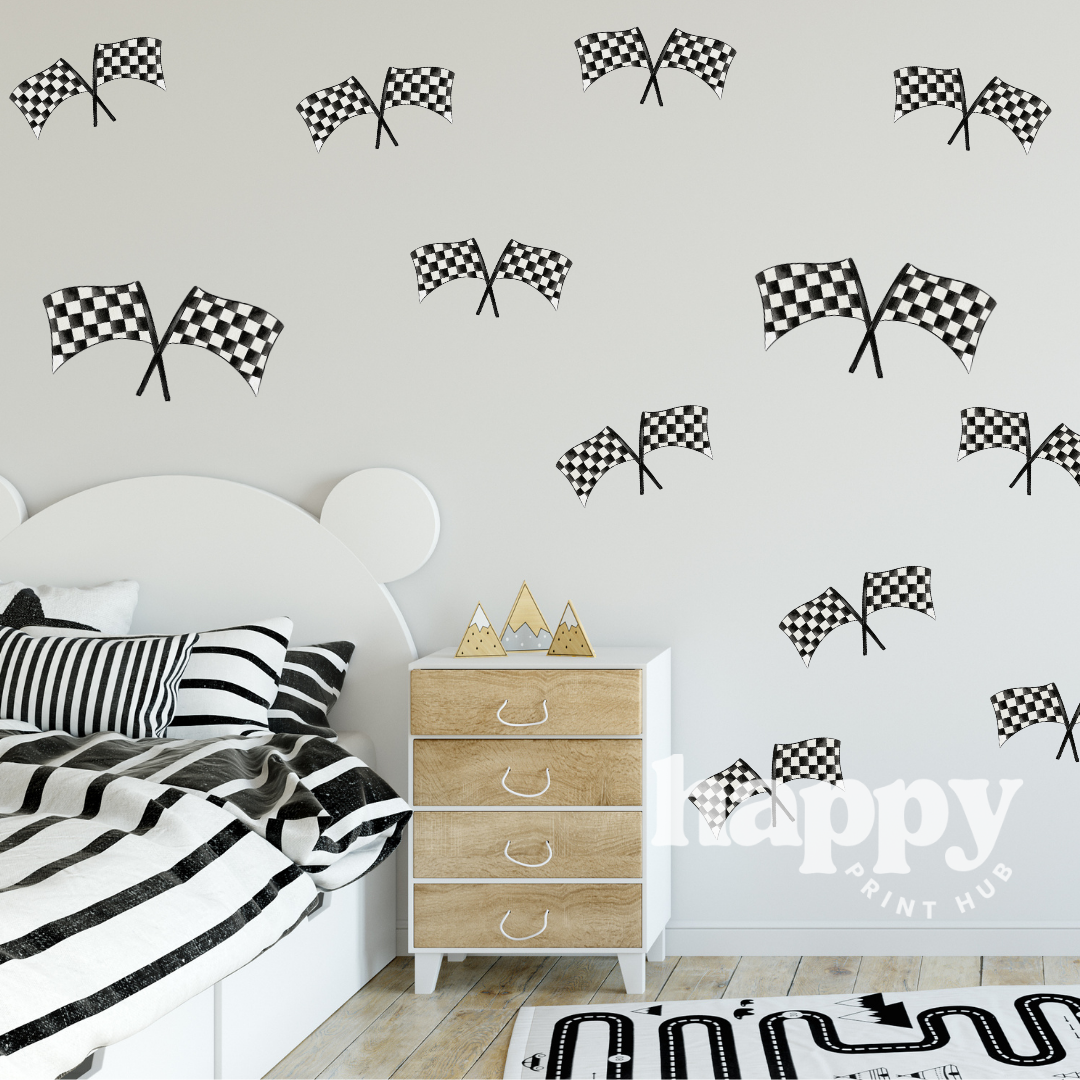 Checkered Flags Wall Decals