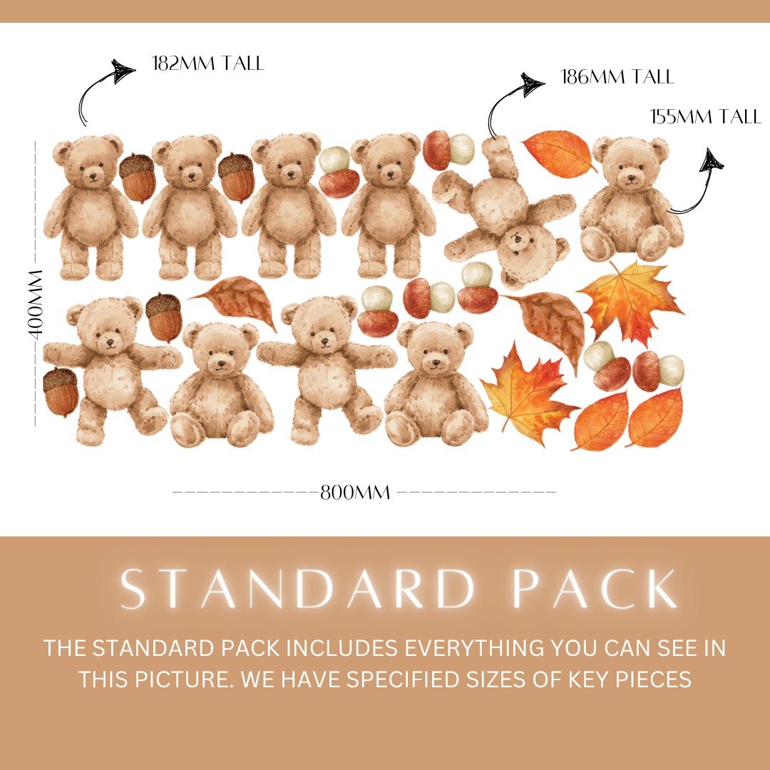 Autumn Bears Wall Decals