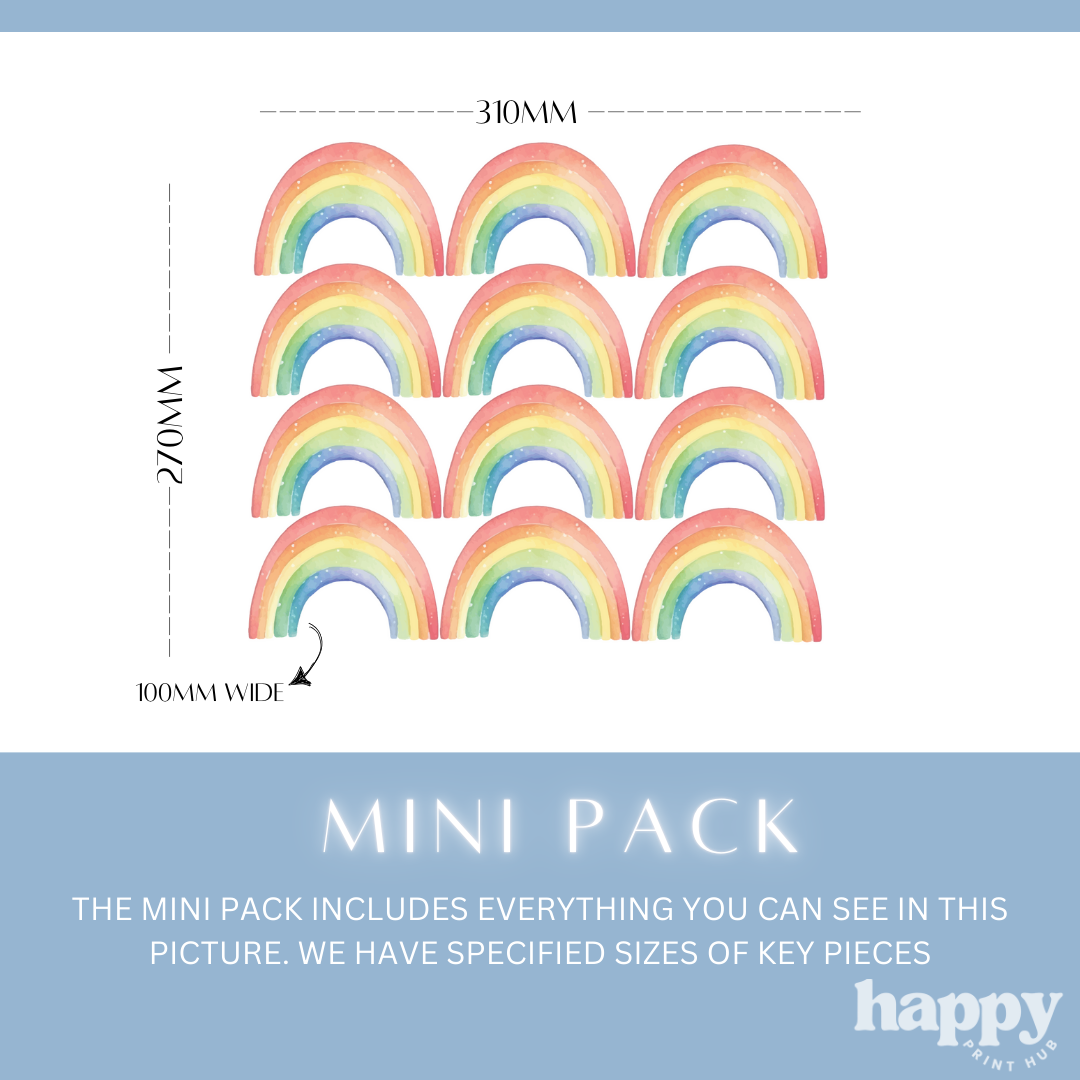 Mini Rainbows Wall Decals