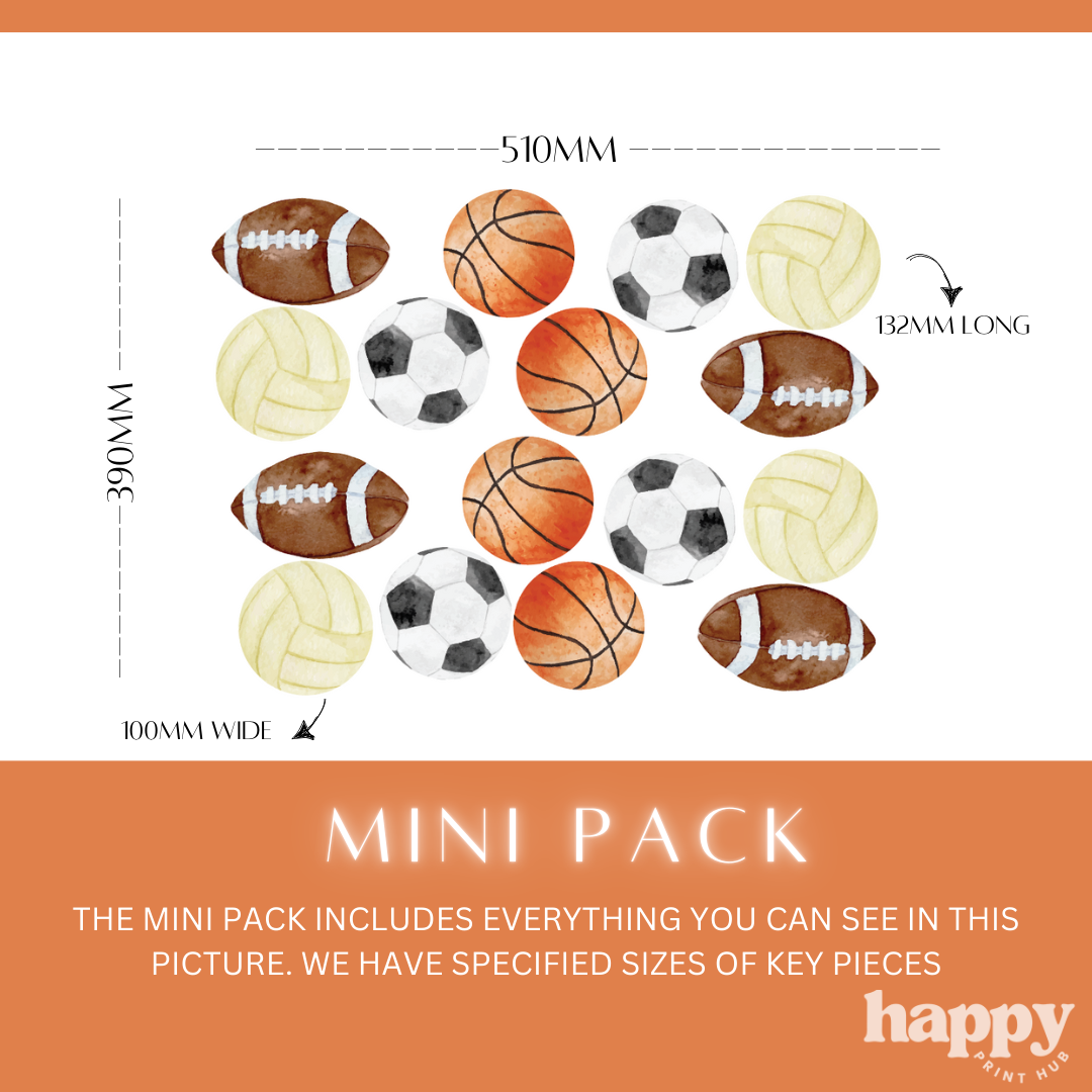 Sports Ball Wall Decals