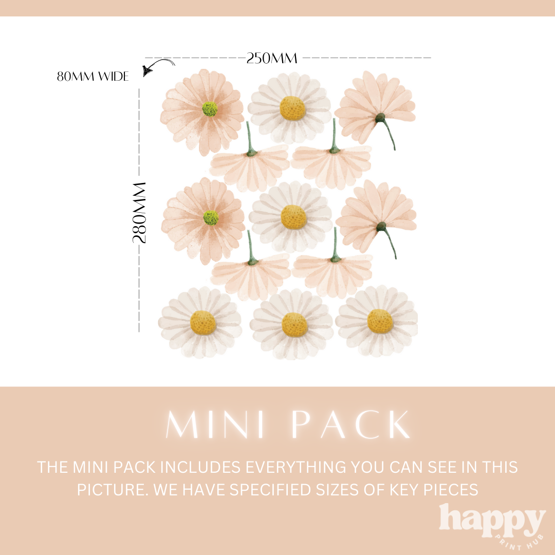 Peachy Floral Wall Decals