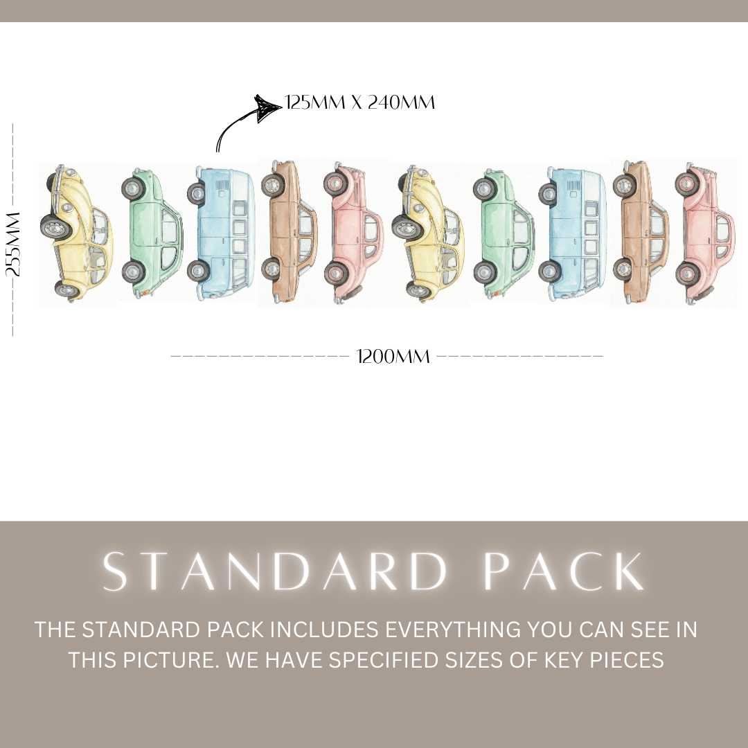 Vintage Cars Wall Decals