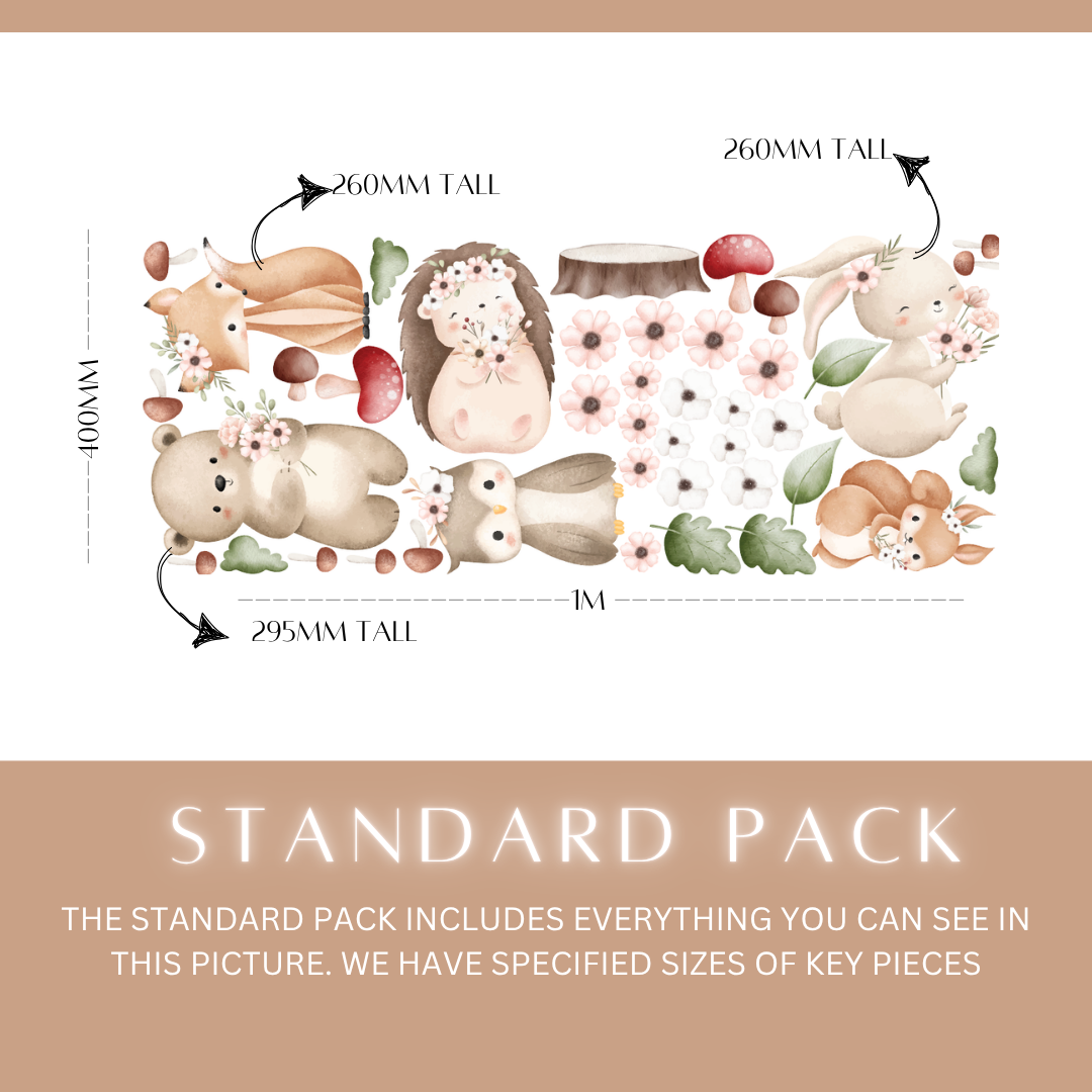 Woodland Flower & Friends Wall Decals