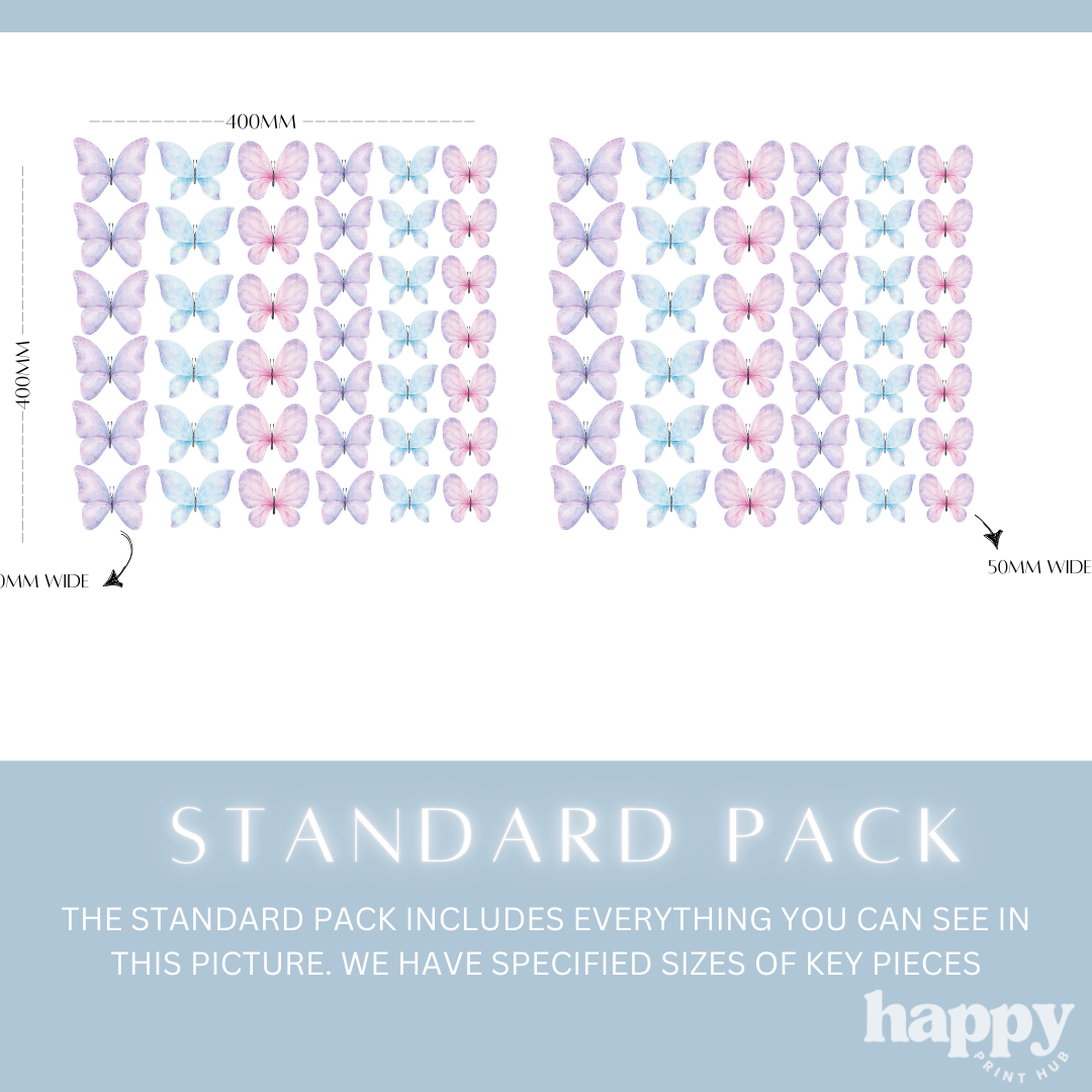 Pastel Butterfly Wall Decals