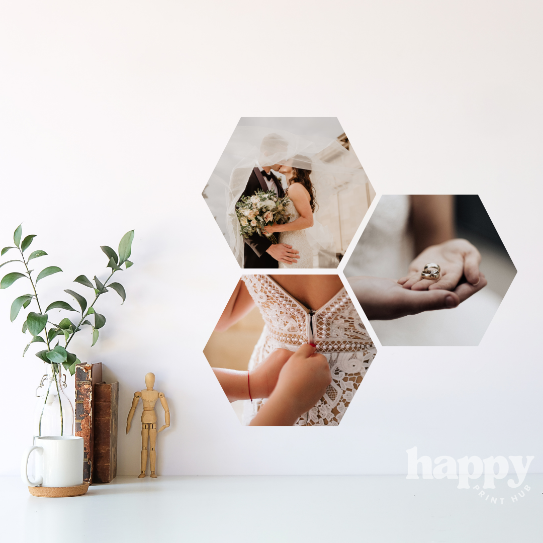 Hexagon Photo Wall Decals - 15cm | Removable