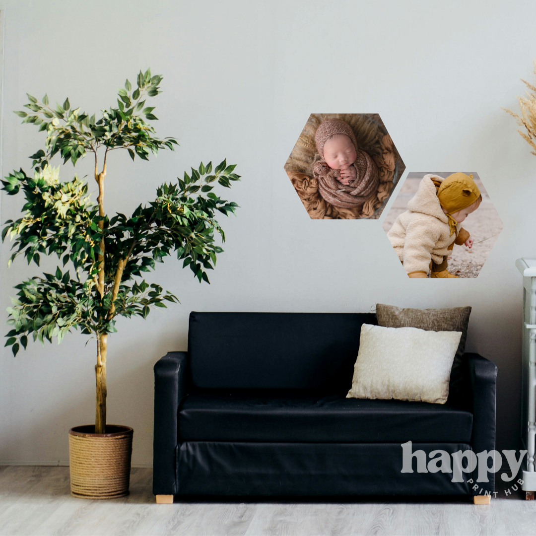 Hexagon Photo Wall Decals - 30cm | Removable