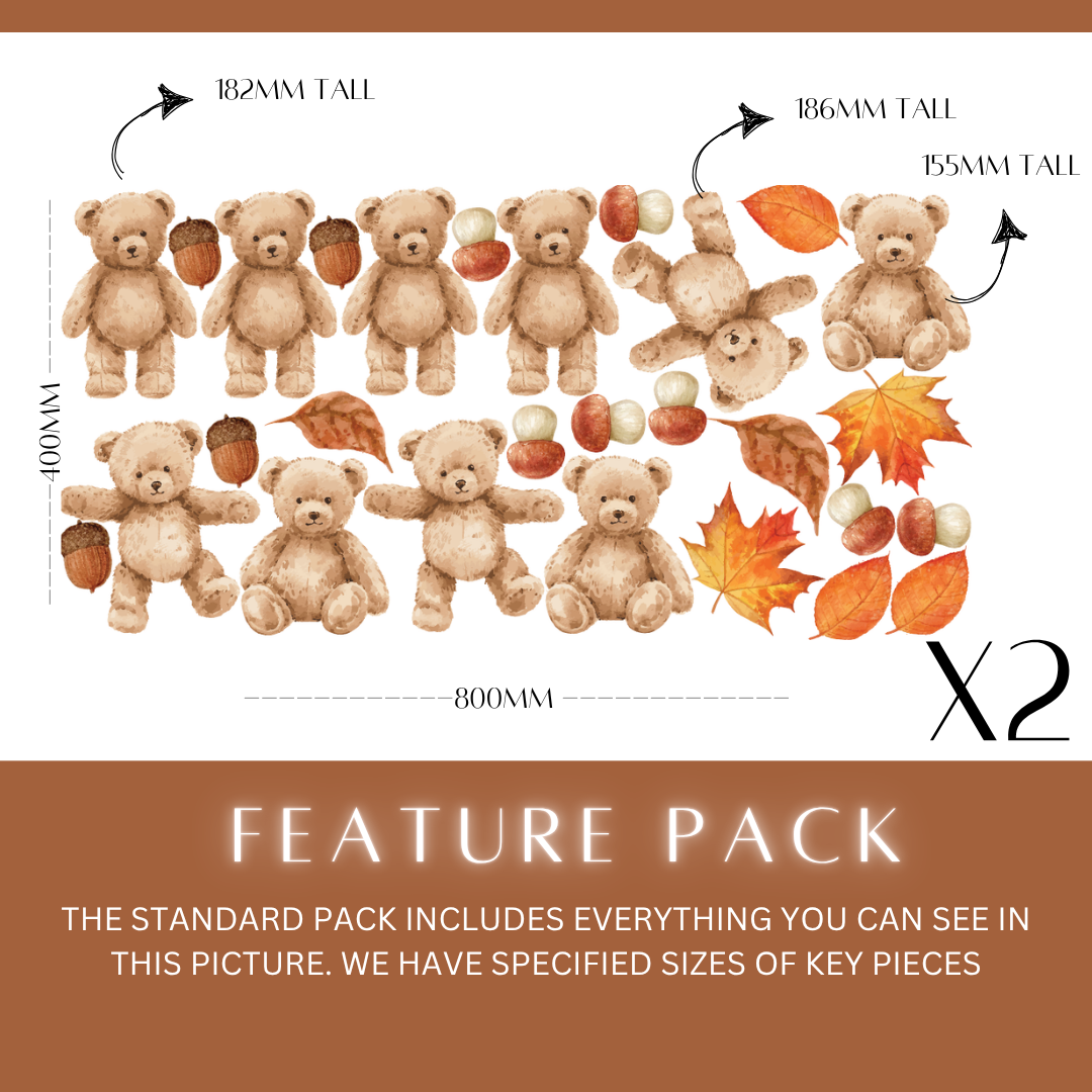 Autumn Bears Wall Decals