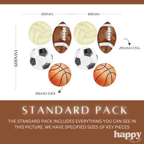 Sports Ball Wall Decals