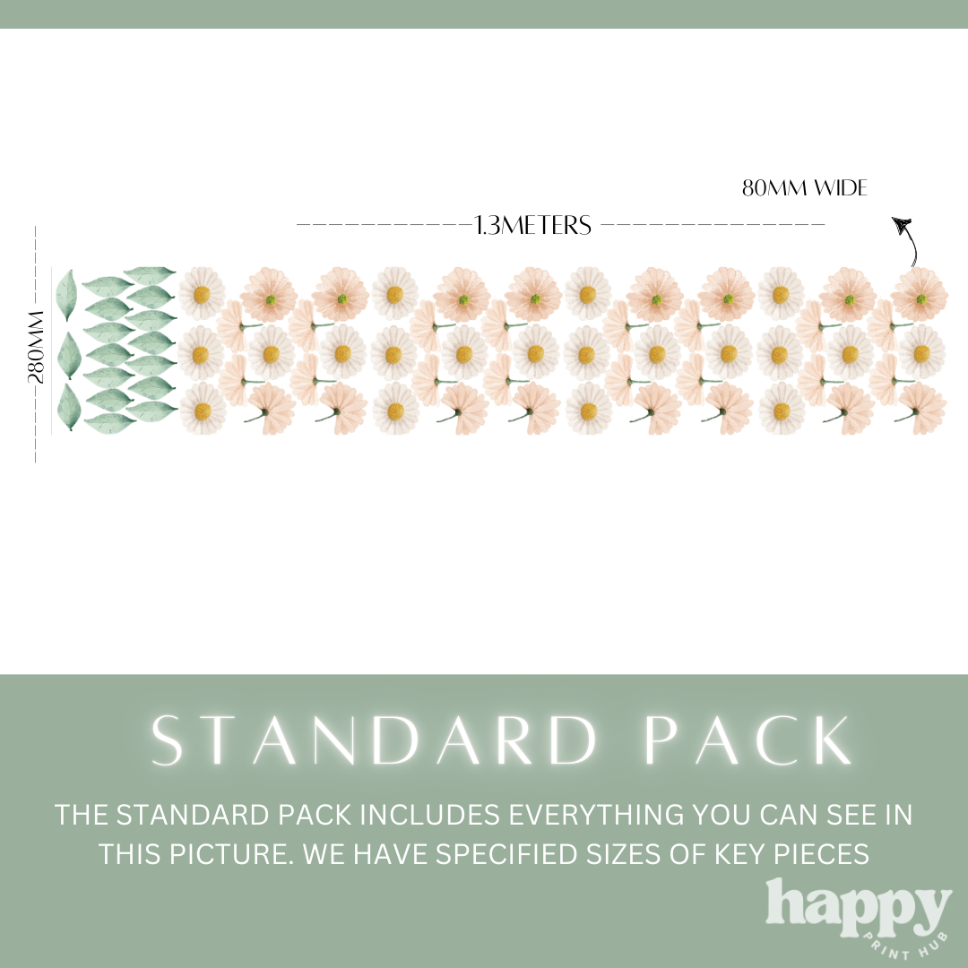 Peachy Floral Wall Decals