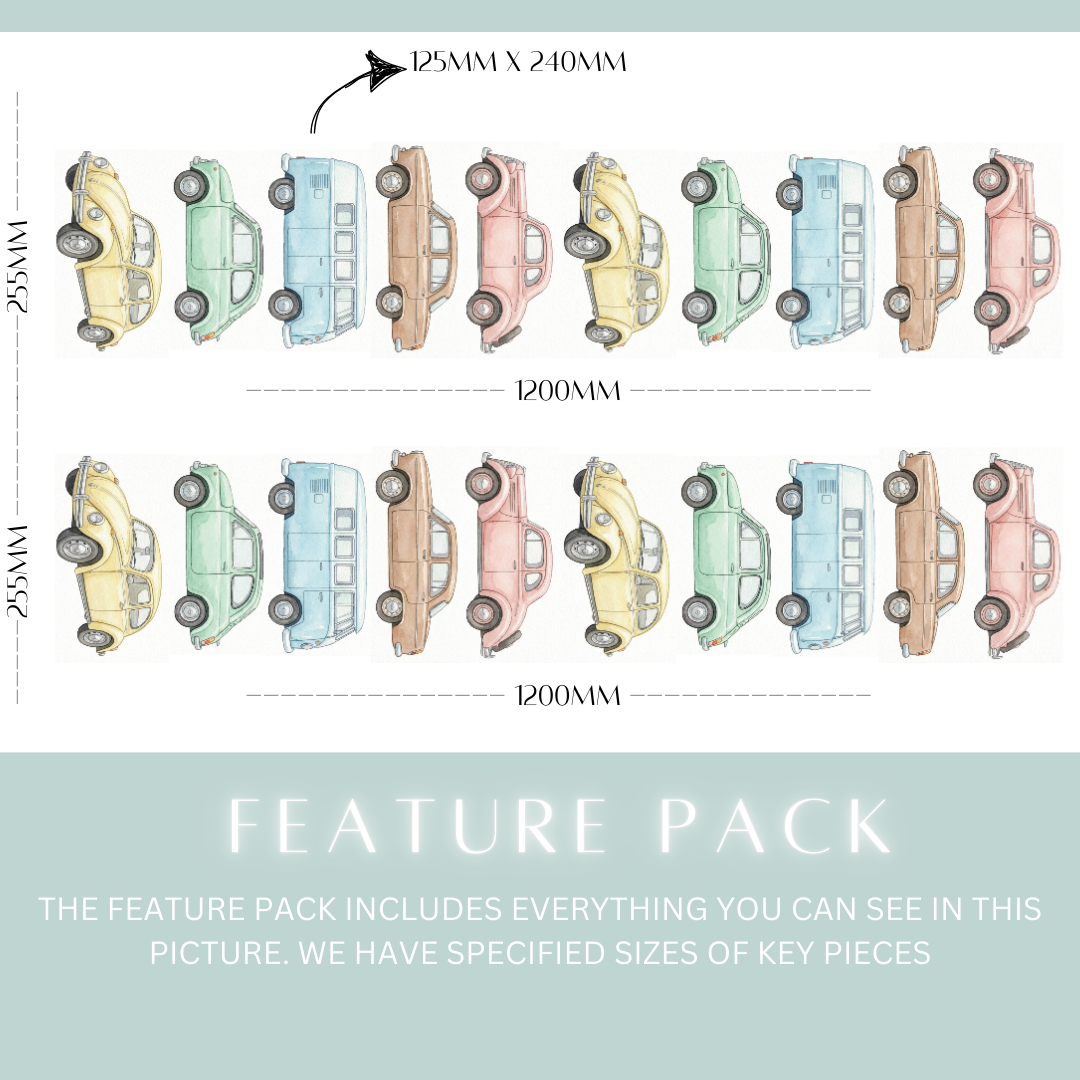 Vintage Cars Wall Decals