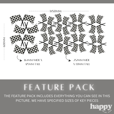 Checkered Flags Wall Decals