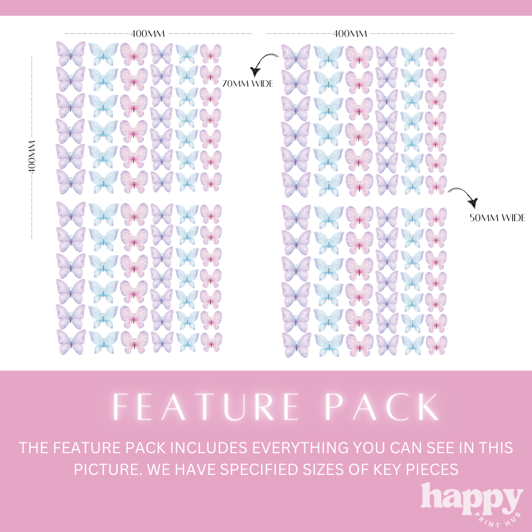 Pastel Butterfly Wall Decals