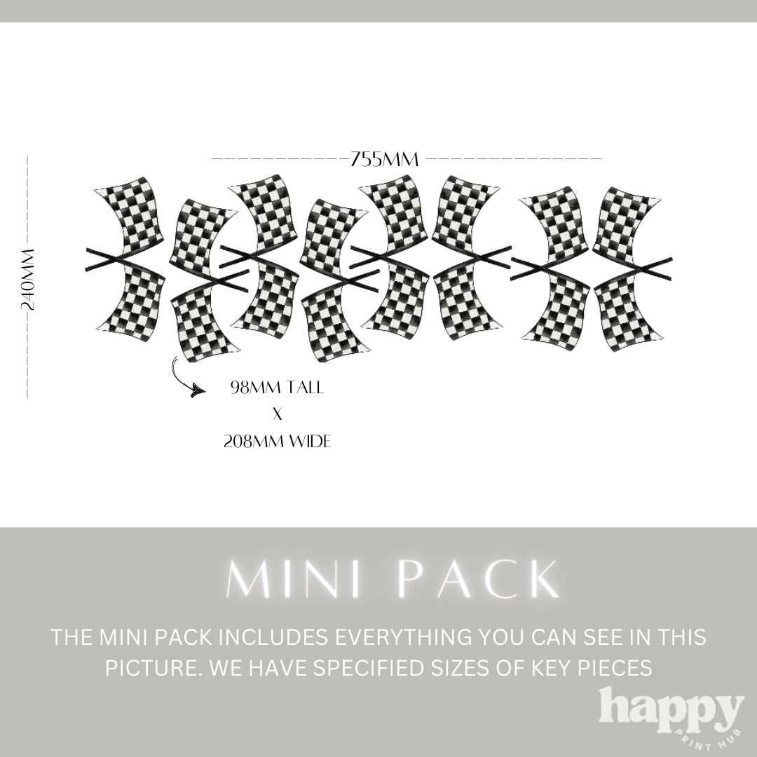 Checkered Flags Wall Decals