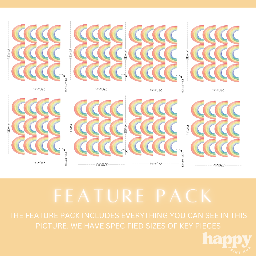 Mini Rainbows Wall Decals