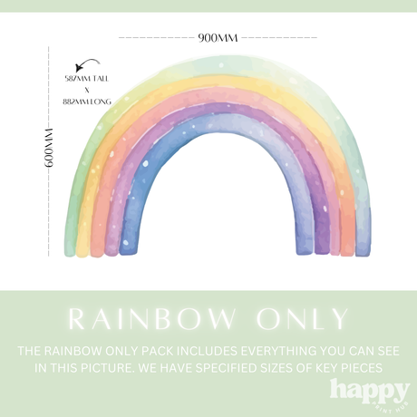 Clouds + Sun + Rainbows Wall Decals