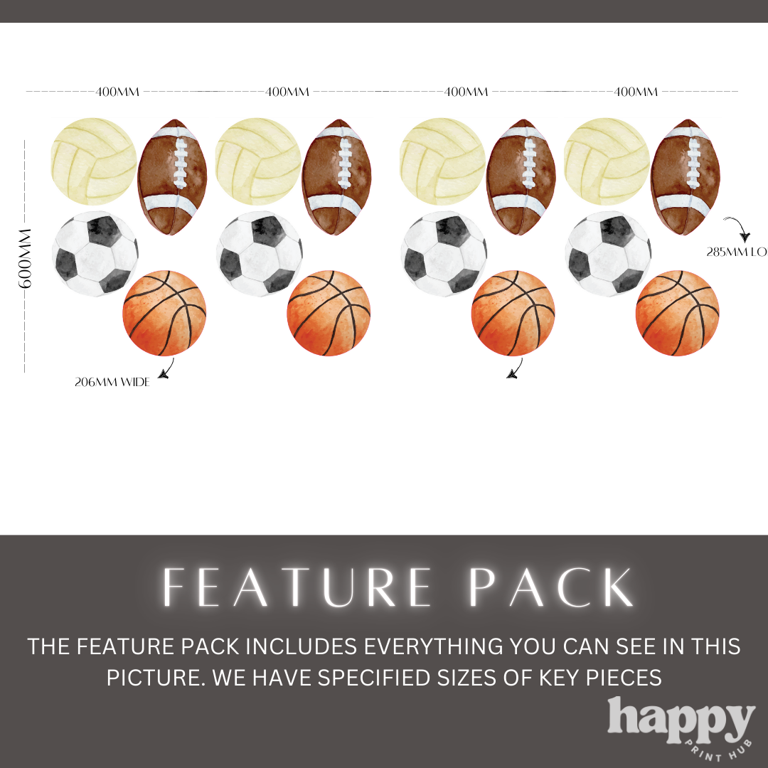Sports Ball Wall Decals