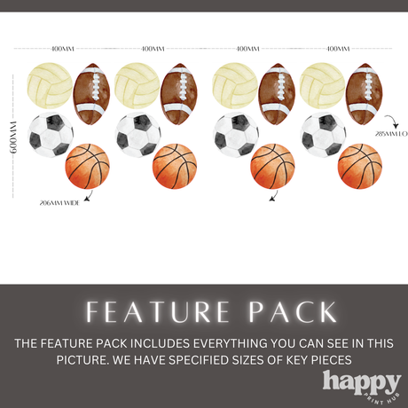 Sports Ball Wall Decals