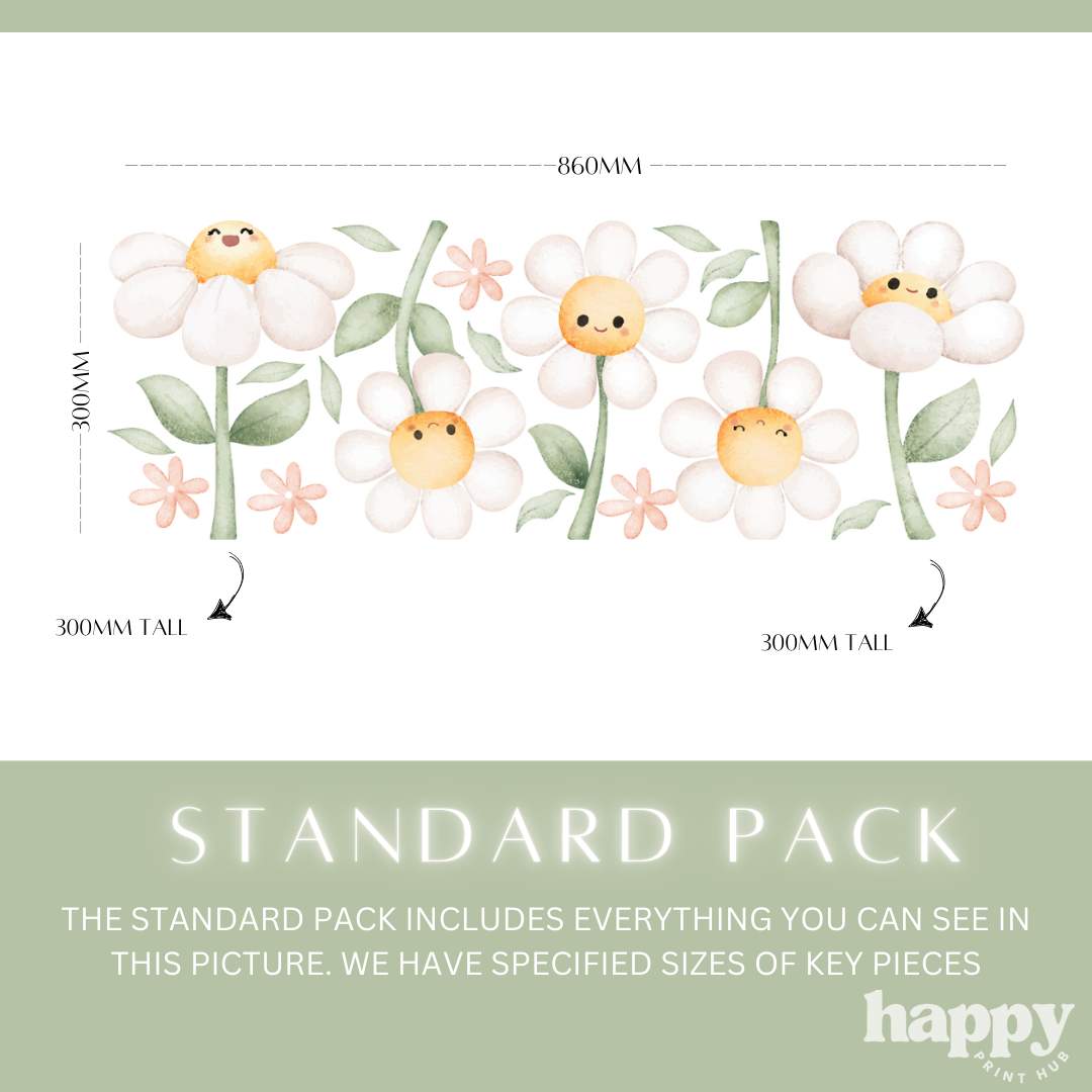 Cute Daisies Wall Decals