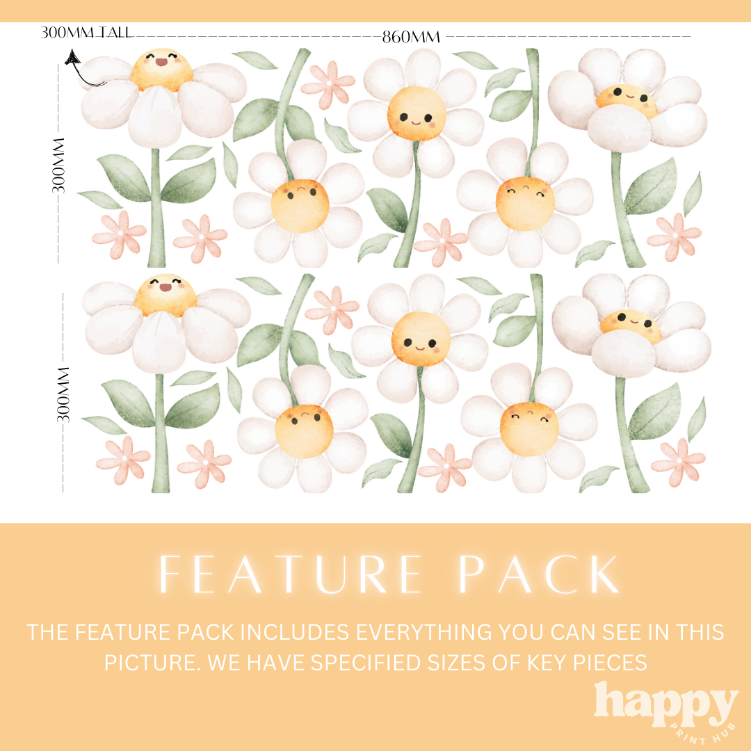 Cute Daisies Wall Decals