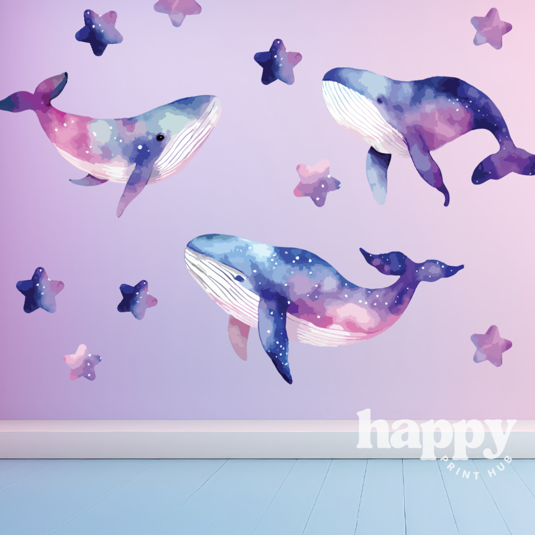 Galaxy Whale Wall Decals