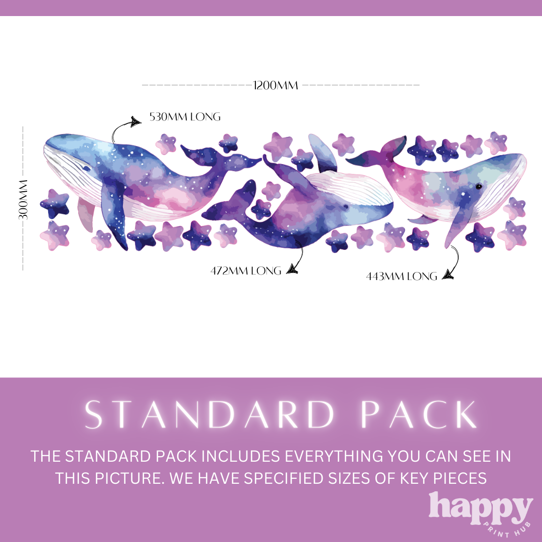 Galaxy Whale Wall Decals