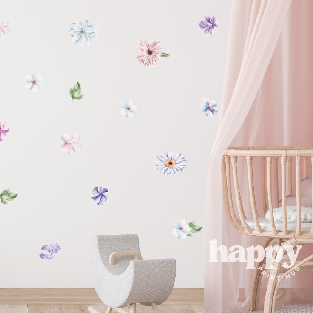Pastel Flower Wall Decals