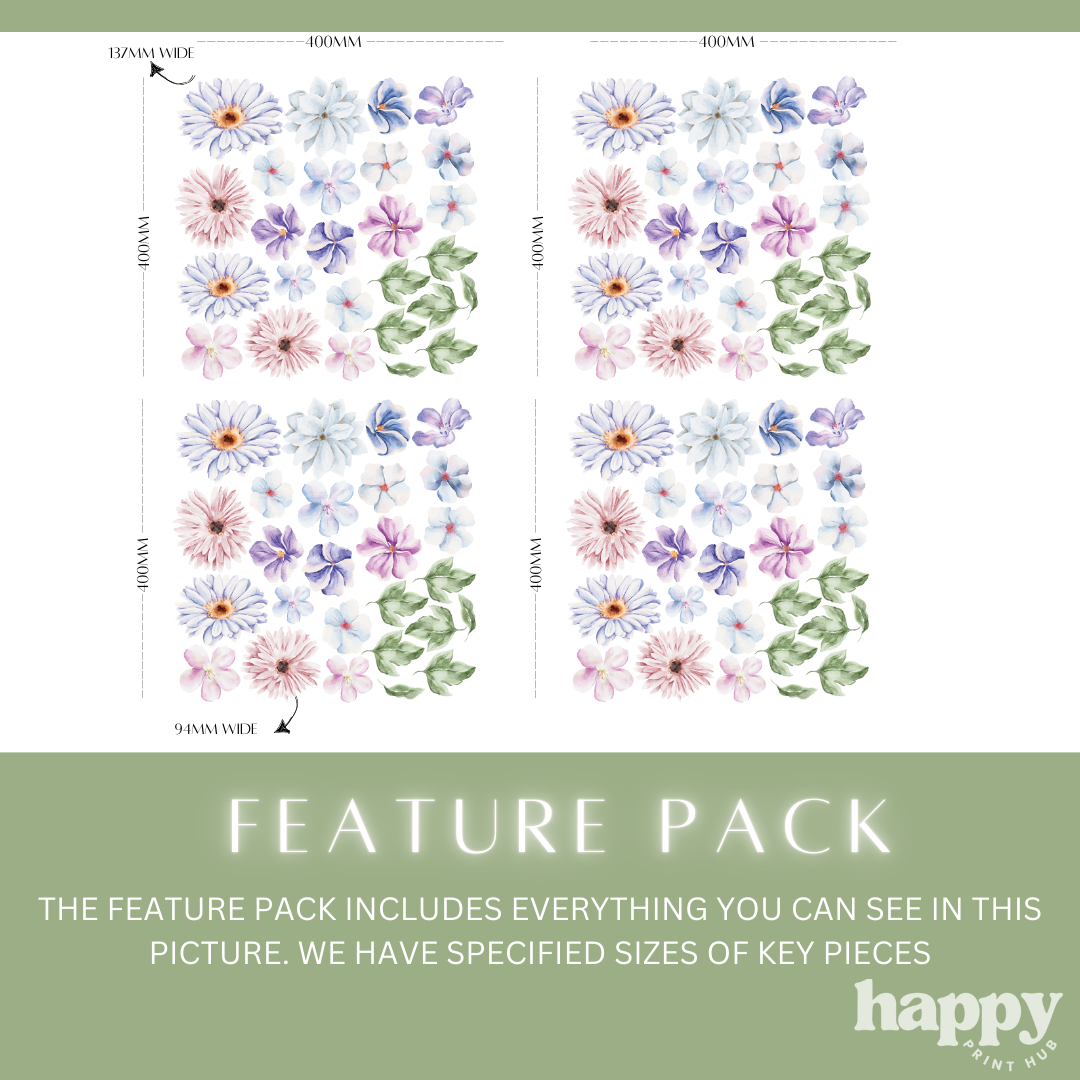 Pastel Flower Wall Decals