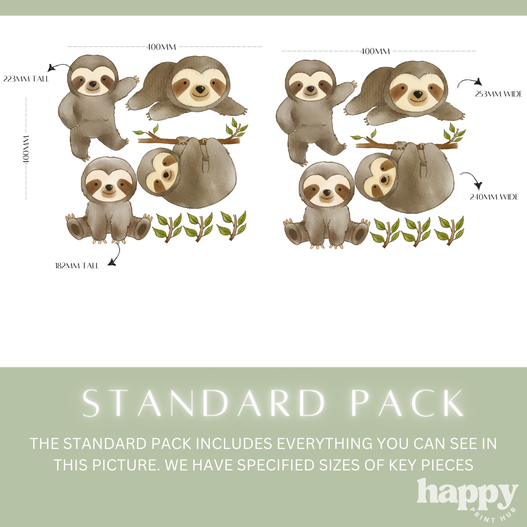 Sloth Wall Decals