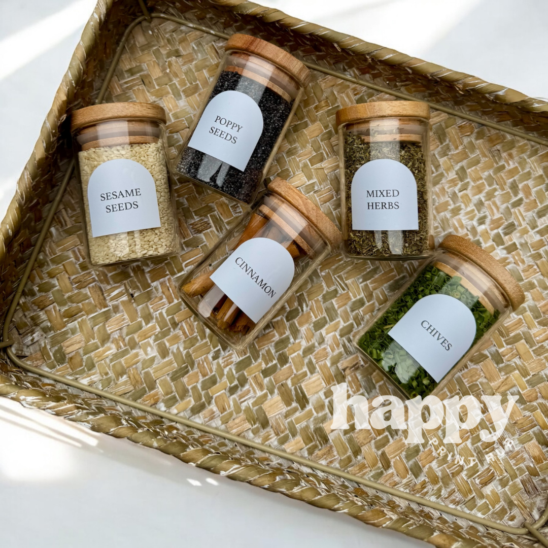 Spice Labels | Arch 37mm | Custom Peel + Stick