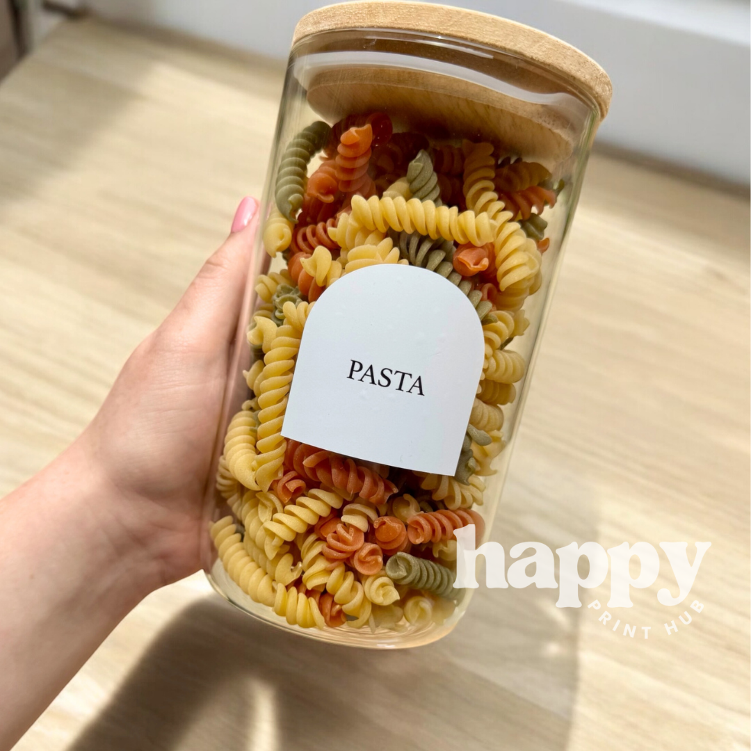 Pantry Labels | Arch 55mm x 55mm | Custom Peel + Stick