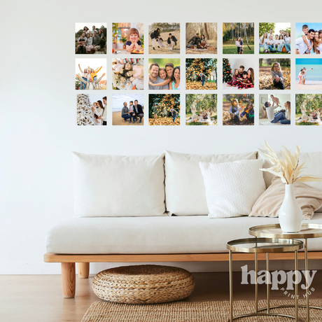 Removable and reusable photo decal showcasing family memories