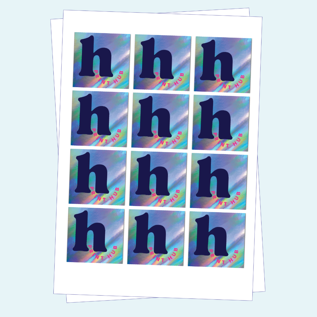 Square Sticker Labels - Holographic | Sheets