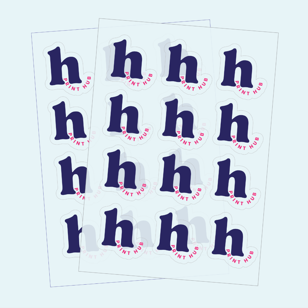 Die-Cut Kiss-Cut Sticker Labels - Clear Vinyl | Sheets