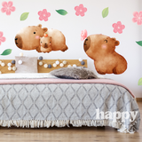 Capybara Removable Wall Decal Set