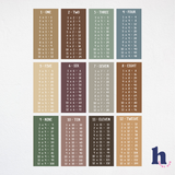 Times Tables Wall Decal Kit | 3 Colour Palettes