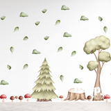 Woodland Trees & Mushrooms Wall Decals