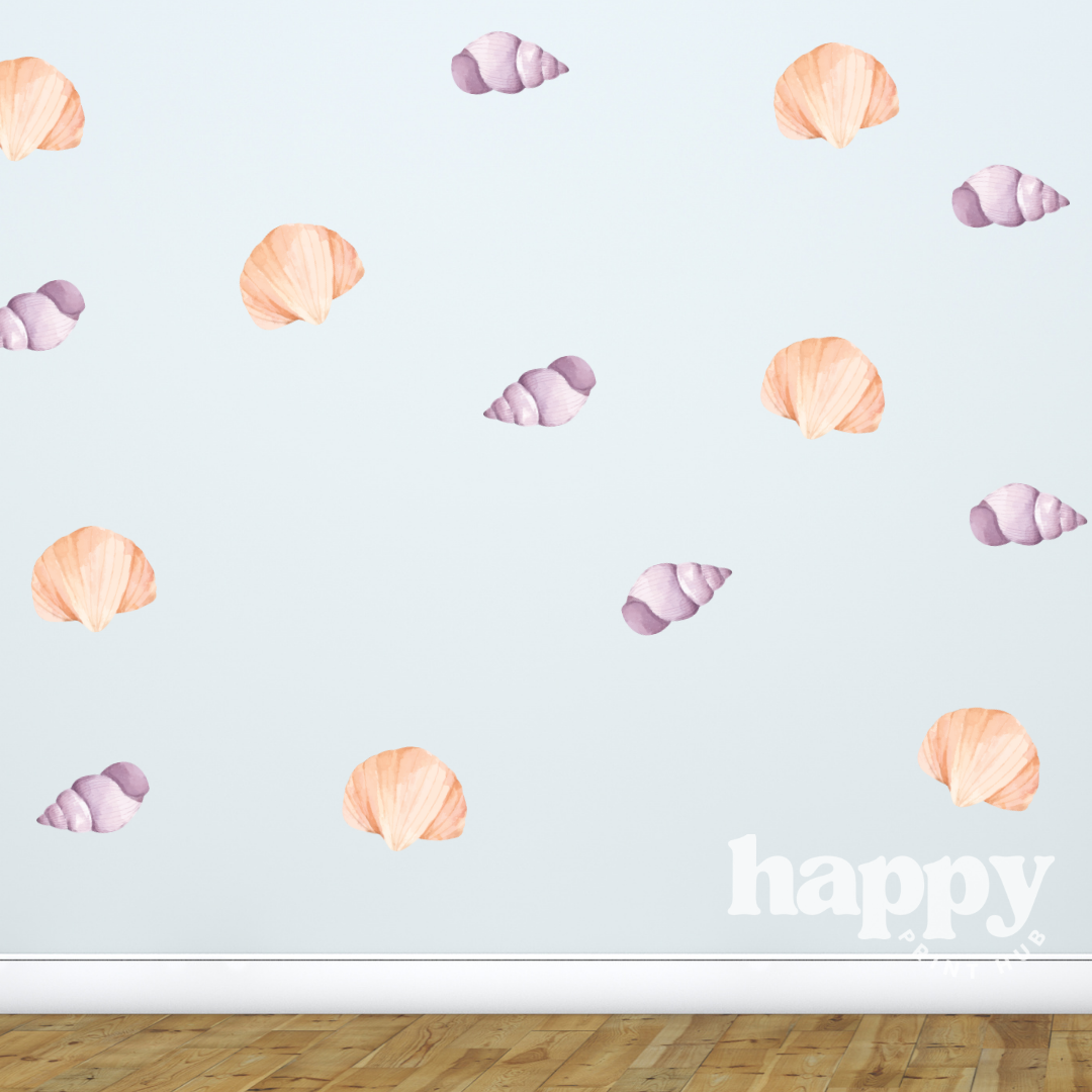 Shell Wall Decals | Coastal Peel & Stick Decor – Happy Print Hub