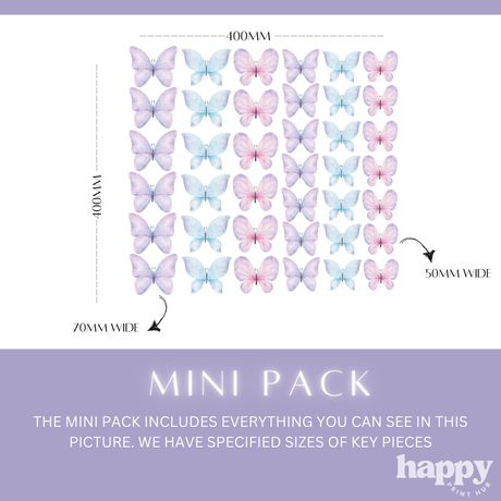 Pastel Butterfly Wall Decals