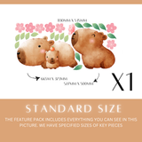 Capybara Removable Wall Decal Set