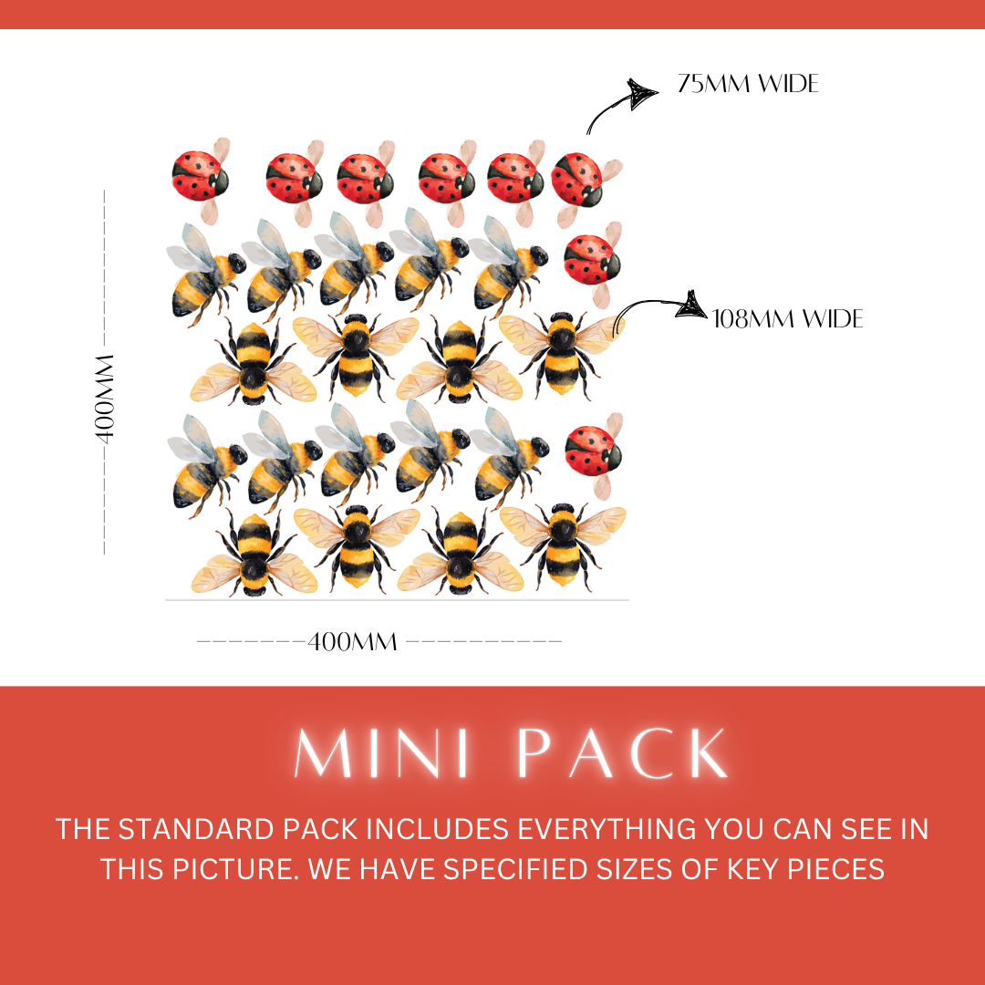 Bees + Ladybugs Wall Decals