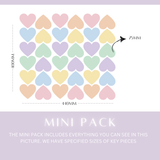 Pastel Heart Wall Decals