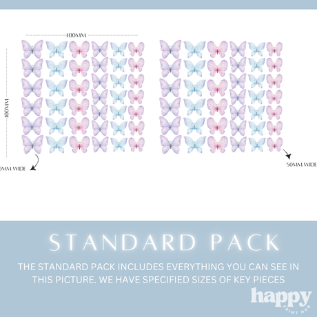 Pastel Butterfly Wall Decals