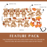 Autumn Bears Wall Decals