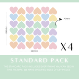 Pastel Heart Wall Decals