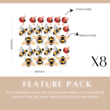 Bees + Ladybugs Wall Decals