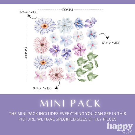 Pastel Flower Wall Decals